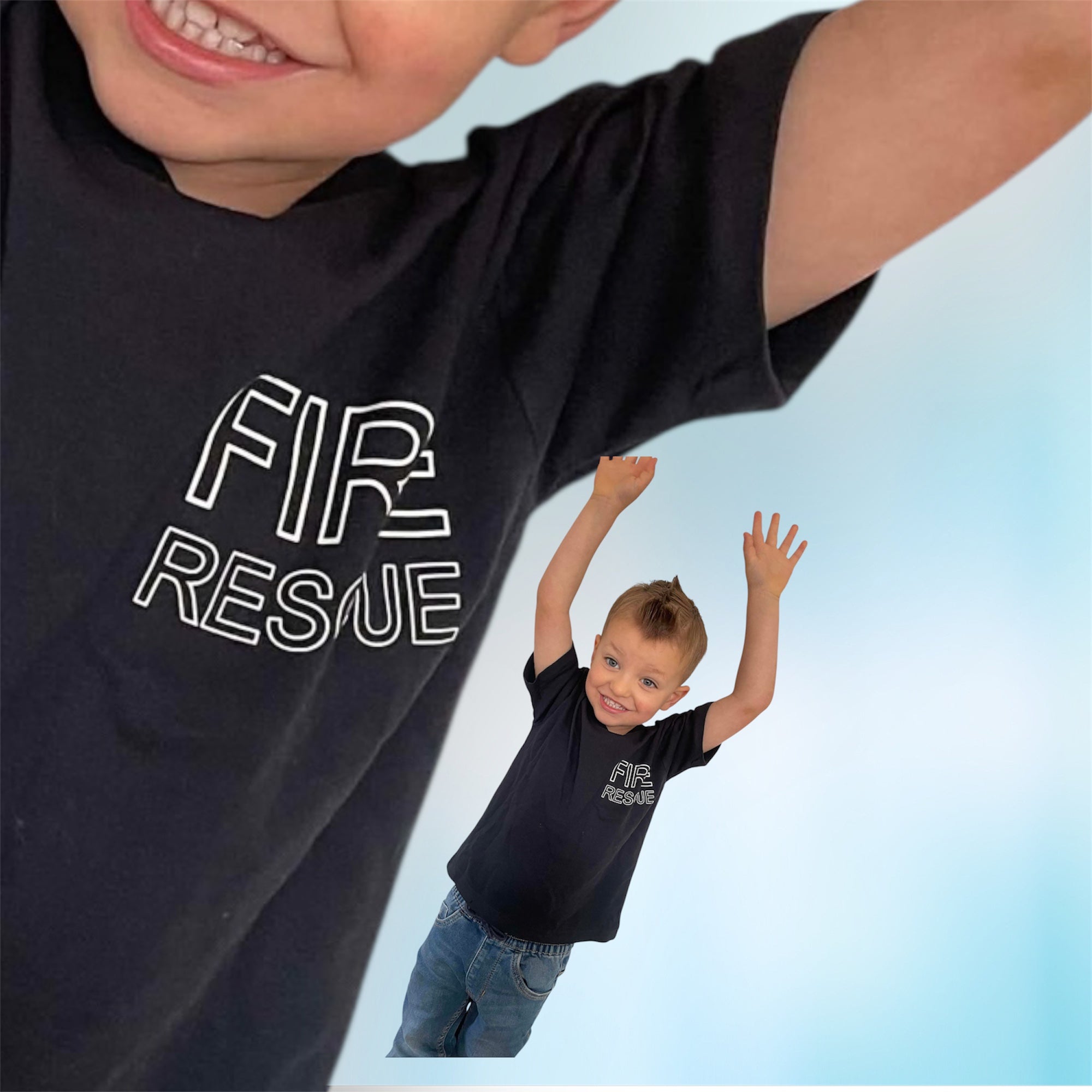 Kids Fire Rescue T shirt